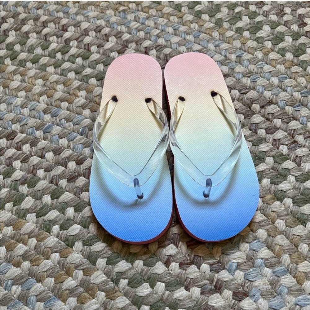 Cat & Jack Kids Gradient Flip Flops - Pink, Yellow, Blue